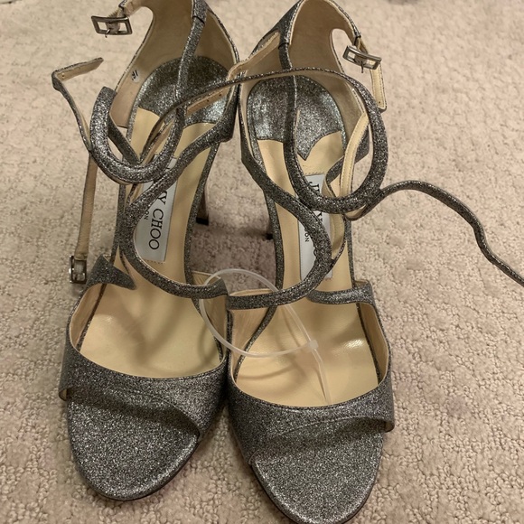 Jimmy Choo Lang Glitter Sandal - Picture 5 of 5